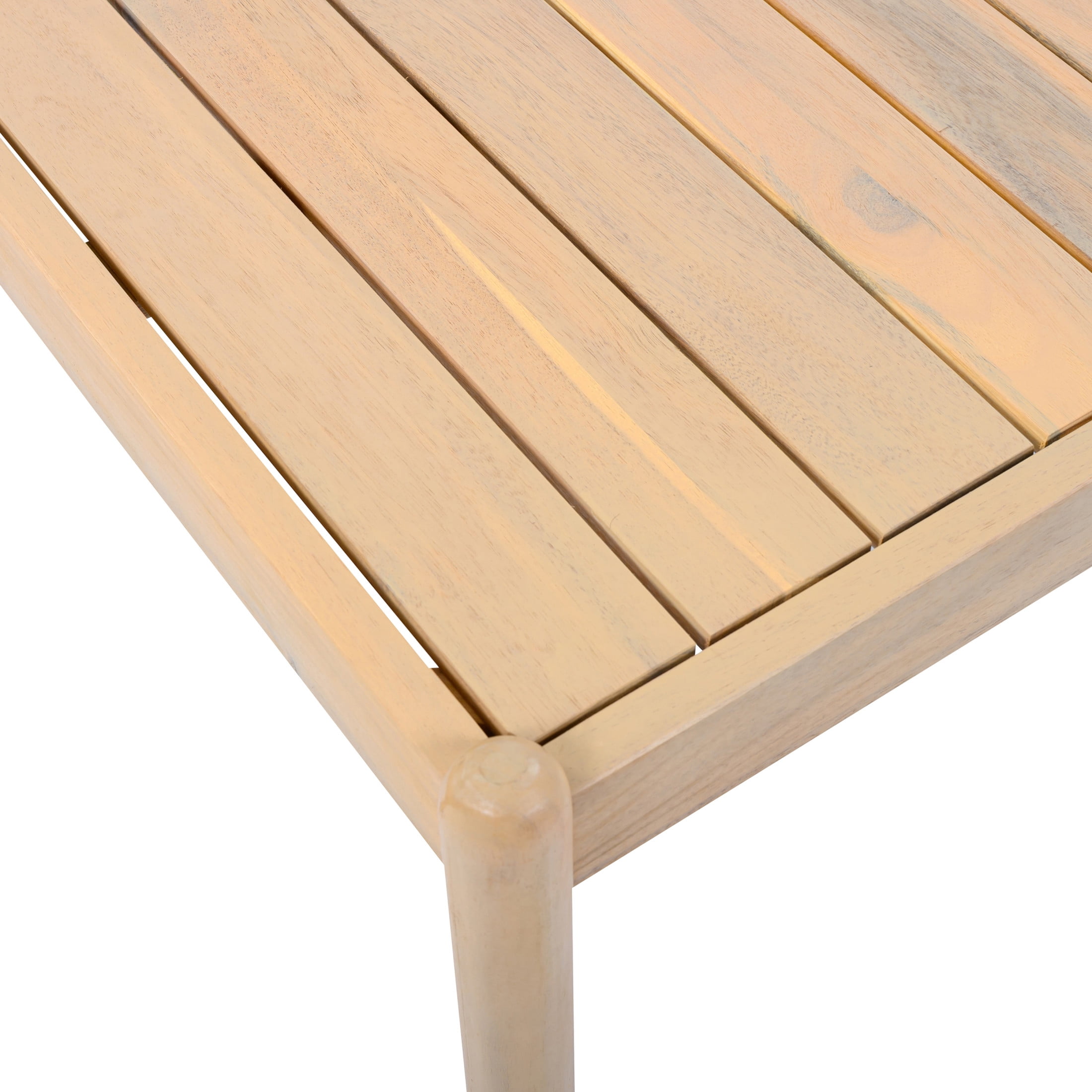 Christopher Knight Home 39" Contemporary Outdoor Acacia Wood Slatted Coffee Table, Light Teak
