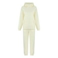 thumbnail image 5 of Women's Casual Fashion Zipper Solid Color Hooded Long Sleeved Leggings Set Sports Two Piece Set Swear Pants Women Womens Winter Apparel Girth Insulated Overalls for Women Woman's Snow Pants plus Size, 5 of 8