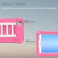 thumbnail image 3 of GSFY Kids Case Compatible with Kindle Fire HD 8 (2018 2017 2016 Version, 8th/7th/6th Gen), Lightweight Shockproof Rugged EVA Kids Friendly Case 360 Degree Rotating Kickstand Stairs, Rose, 3 of 7