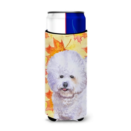Bichon Frise Fall Michelob Ultra Hugger for slim cans