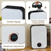 Rotating Waterless Essential Oil Diffuser, 150ml, 1700 sq ft Coverage, Black and White