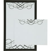 Wilton Blk & Wht Calligrphy Invitations 50ct