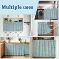 thumbnail image 6 of Vintage Gray Green Oven Skirt Curtain for Kitchen Decor 28"x35", Modern Farmhouse Textured Rustic Self Adhesive Stove Curtains Skirt Cabinet Curtains for Bathroom Laundry Room, 6 of 8