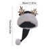 thumbnail image 3 of Adorno de sombrero de Navidad | Casca de Papá Noel de poliéster suave negro/rojo 29,5"x11,8" | Accesorio de decoración festiva cálido y cómodo | Bola peluda | Regalo para fiesta navideña | Tamaño, 3 of 6