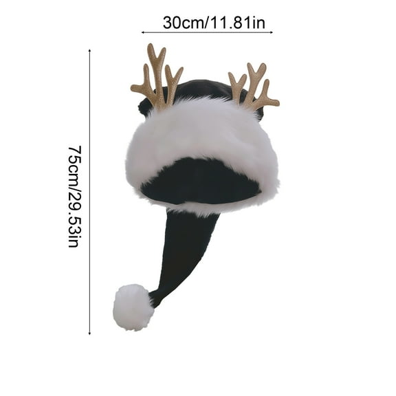 Classic Christmas Santa Hat in Red Gray Black, Soft Velvet Holiday Hat for Adults and Teens, Festive Party Costume Accessory for Winter Celebration, Dress Up and Gift Exchange,Red