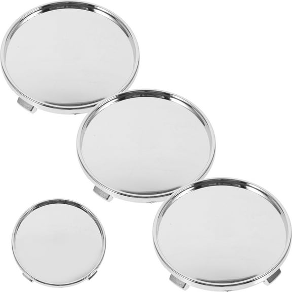 MLINS 4 Pcs Protector Car Wheel Center Caps Rim Hub Cars Automotive Silver