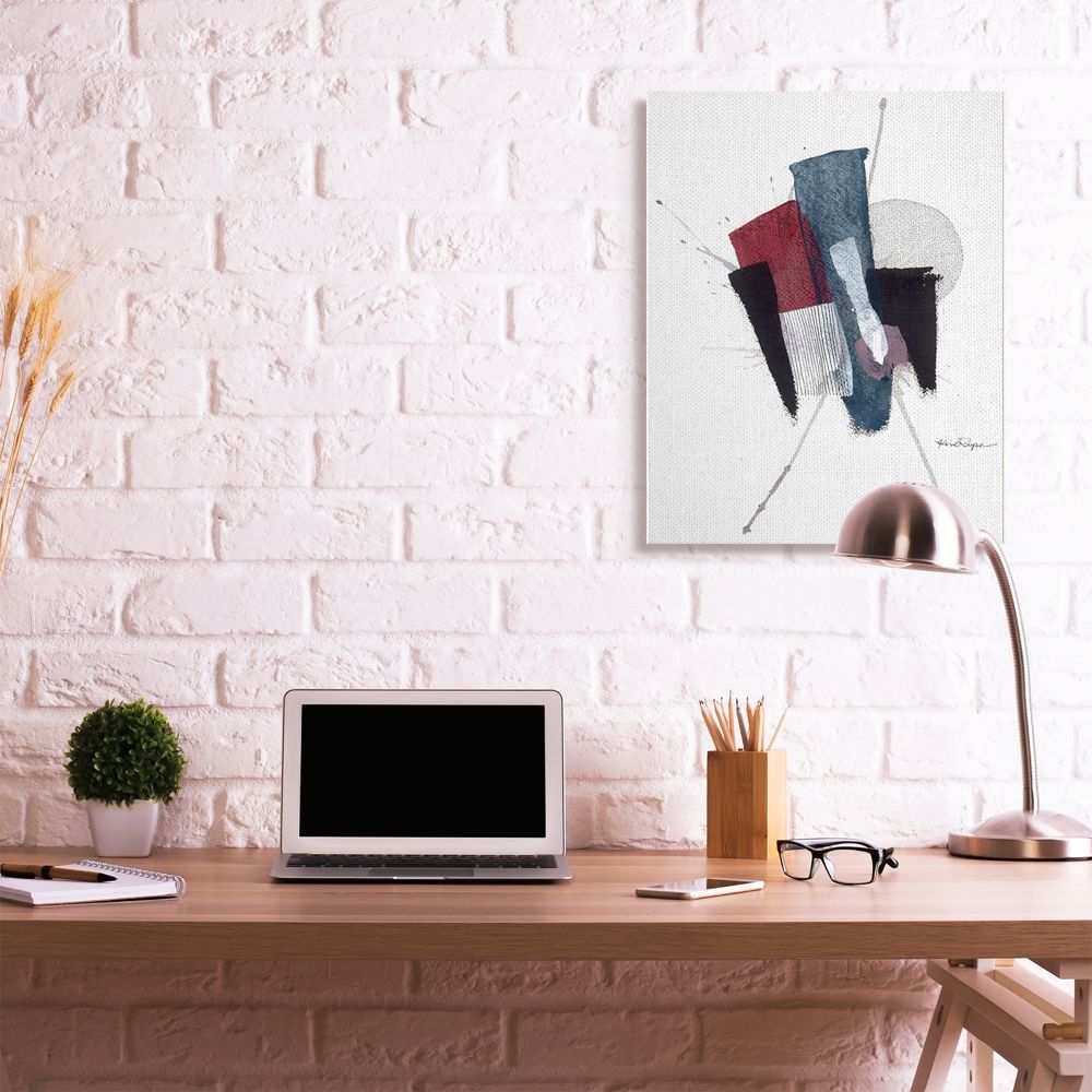 Stupell Industries Abstract Color Brush Strokes over Pointillism Design Canvas Wall Art Design by Kim Rupe, 30" x 40"