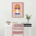 thumbnail image 6 of Kate and Laurel Sylvie Rose Glasses Framed Canvas Wall Art by Sara Berrenson, 18x24 Natural, Motivational Art for Wall, 6 of 6