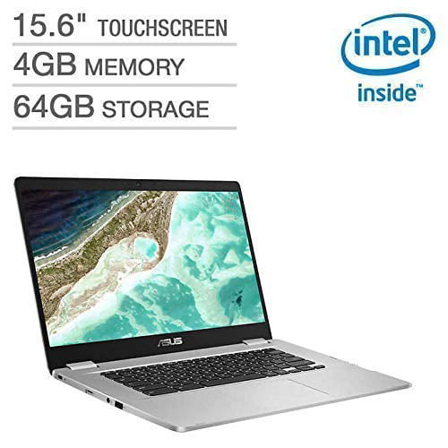 ASUS Chromebook 14 FHD 1080P Intel Dual Core Celeron Processor 4GB RAM 32GB eMMC Storage Bonus Mouse and Sleeve Included Silver