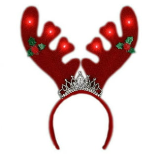 Light up reindeer antlers headband deals