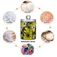 thumbnail image 6 of Yayeee 4 Pack Qtip Holder Bathroom Cotton Swab Canister with Lid Clear Dispenser Set, Yellow Flowers, 6 of 6