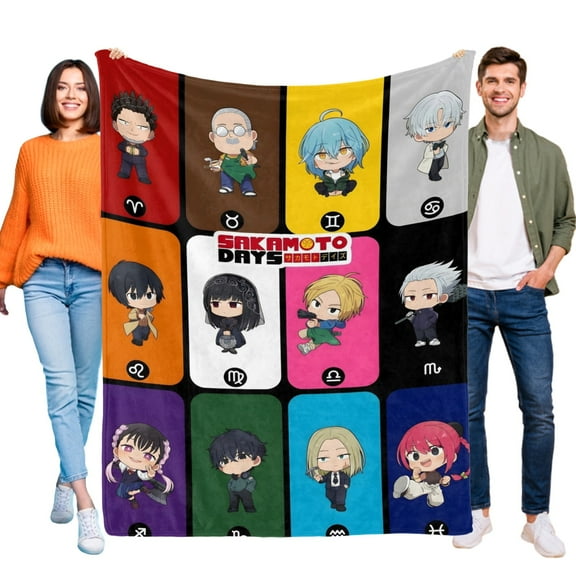 Throw Blanket for SAKAMOTO DAYS Soft Warm Bed Couch Flannel Blanket for Kids Boys Girls Gifts Home Decor 30x40 Inch