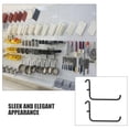 thumbnail image 3 of Luxshiny 4Pcs Black Painted Metal Pegboard Bracket Hooks for Home Office Workspace Organization, 3 of 8