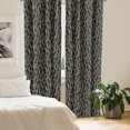 thumbnail image 2 of Ambesonne Retro Window Curtains, Nostalgic Pattern of Circles, Each 28" W x 63" L, Seal Brown Pale Teal, 2 of 4