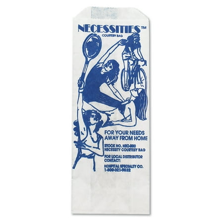 HOSPECO Feminine Hygiene Convenience Disposal Bag, 3 x 7.75, White, 500/Carton