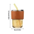 thumbnail image 2 of Kearding Vaso resistente a altas temperaturas de Color transparente, vaso de agua, bebidas calientes y sopas, taza de té helado Mostrada Gris humo (cubierta), 2 of 6