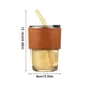 thumbnail image 3 of Advancent Regalo de cristal libre sin plomo y de la taza de café de BPA/BPS para la caja fuerte de los amantes del café al vaso de agua del Mostrada Ámbar (con tapa), 3 of 6