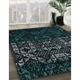 thumbnail image 2 of Ahgly Company Indoor Round Abstract Green Abstract Area Rugs, 3' Round, 2 of 6