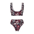 thumbnail image 5 of Daiia Rose Flowers Women's Bikini Set Two Piece Swimsuit High Waisted Bikini Adjustable Straps Bikini Perfect for Beach, Pool, and Summer Vacation-Large, 5 of 9