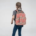 thumbnail image 5 of Honeii Small Coral Red Flowers Print Lightweight Backpacks,Carry on Backpack,Durable Backpack for School, Work & Travel, 5 of 7