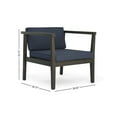 thumbnail image 5 of Newbury Outdoor Acacia Wood Club Chairs with Cushions, Set of 4, Gray, Dark Gray, 5 of 6