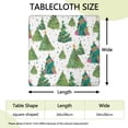 thumbnail image 2 of White Christmas Watercolor Tree Pattern Square Fitted Tablecloth with Elastic Edge,Square Table Cover,Washable Elastic Table Cover for Home Kitchen Party Decor 34"x34", 2 of 6