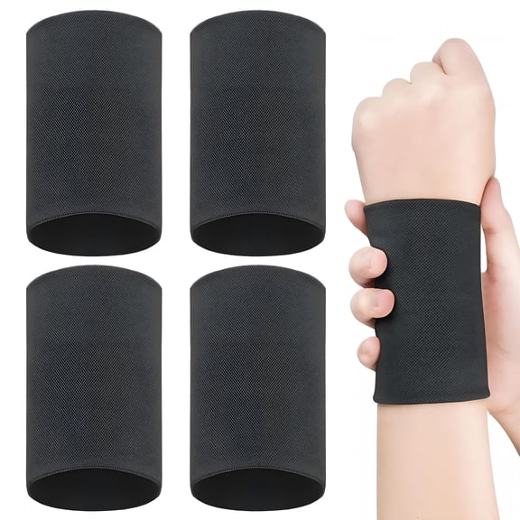 XIRQI 2 Pairs Wrist Wraps Men Women Sports Compression Wrist Brace Wrist Sleeves,Elastic Wrist Widget Bands Supports Carpal Tunnel Tattoo Cover Up Compression Wrist Sleeve