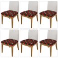 thumbnail image 2 of Logiee Christmas With Character Print Square Chair Seat Covers, Stretch Chair Seat Covers,Seat Chair Slipcover, Non-Slip Chair Slipcover,Furniture Protector for Indoor and Outdoor-Six Piece, 2 of 7