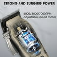 thumbnail image 3 of Hair clippers,/ / Body 6000/6500/7000rpm Adjustable 6000/6500/7000rpm Adjustable Speed Precision Steel Lcd Display Metal Speed Motor / 7w Precision Steel Adjustable Speed Motor, 3 of 6