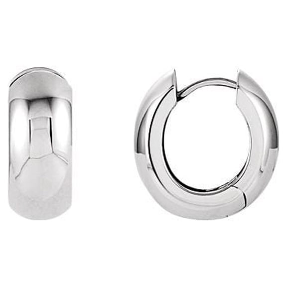 Sterling Silver 16.75mm Polished Hinged Earrings - 6.5 Grams