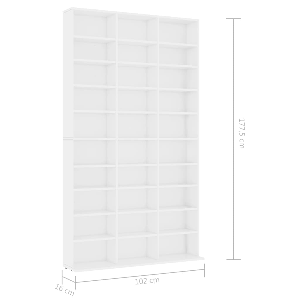 modbydeligt Layouten udskille IM Beauty CD Cabinet Media Storage Cabinet - New/Improved Tower with 30  open compartments,White 40.6""x9""x69.9"" Chipboard" - Walmart.com