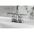 thumbnail image 2 of Kingston Brass FB7611CML Manhattan Double-Handle 4" Centerset Bathroom Faucet with Pop-Up Drain, Polished Chrome, 2 of 7