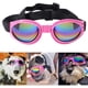 thumbnail image 2 of Juego de 2 gafas protectoras para perros, correa ajustable, protección ocular para viajes y esquí, gafas de sol impermeables para perros (negro, rosa), 2 of 5