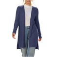 thumbnail image 5 of AGWOLF Cardigan Sweaters for Women Long Sleeve Open Front Lightweight Cardigans Loose Fit Long Cardigans for Women Soft Casual Coats for Work and Office L, 5 of 9