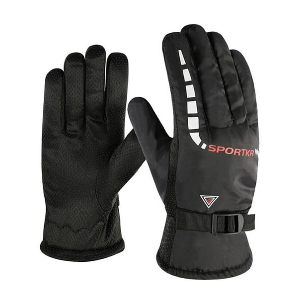 FLhrweasw Guantes Bicicleta para Hombre Guantes Esquí Con Dedos Completos Guantes Ciclismo para Invierno (rojo)
