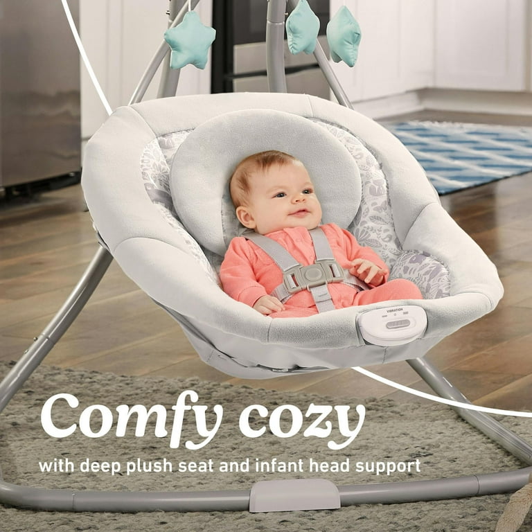 Graco Infant Compact Soothe Swing for Newborns, Abbington