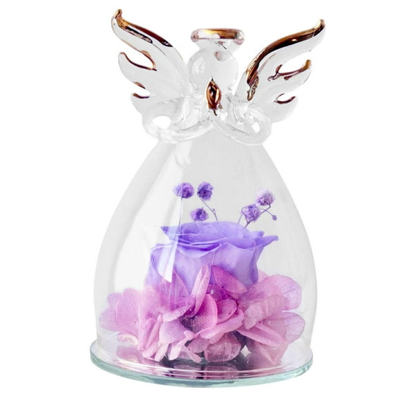 Elegantes rosas preservadas en estuche. Flores eternas. Rosas para siempre para mamá y esposa. Púrpura