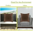 thumbnail image 2 of Majestic Home Goods Pillow 24x24 Faux Suede Dark Brown, 2 of 4