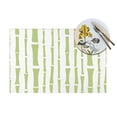 thumbnail image 4 of YFYANG Washable Heat-Resistant Placemats, 70% PVC/30% Polyester, Abstract Green Bamboo Texture Kitchen Table Mat, 12" x 18" 1 Pcs, 4 of 6