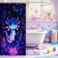 thumbnail image 3 of Manfei Aquatic Axolotl Shower Curtain 72Wx72L,Watercolor Ocean Animal Bathroom Curtain, 3 of 5
