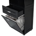 thumbnail image 7 of High Storage Cabinet with Built-in 4-Compartment Storage Shelf, Bathroom Cabinet with Removable Laundry Hamper, Door and Drawer, Cabinet with Storage for Bathroom, Black, 7 of 7