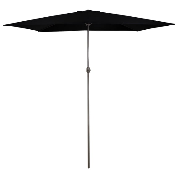 Northlight 10' x 6.5' Outdoor Patio Market Umbrella with Hand Crank - Black