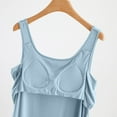 thumbnail image 5 of ibuvkizy Nightgowns for Women Pajama Dress with Built in Bras Pads Nightshirt Dress Women's Fashion Solid Color Round Neck Sleepwear Sleeveless Nightdress Light Blue L, 5 of 7