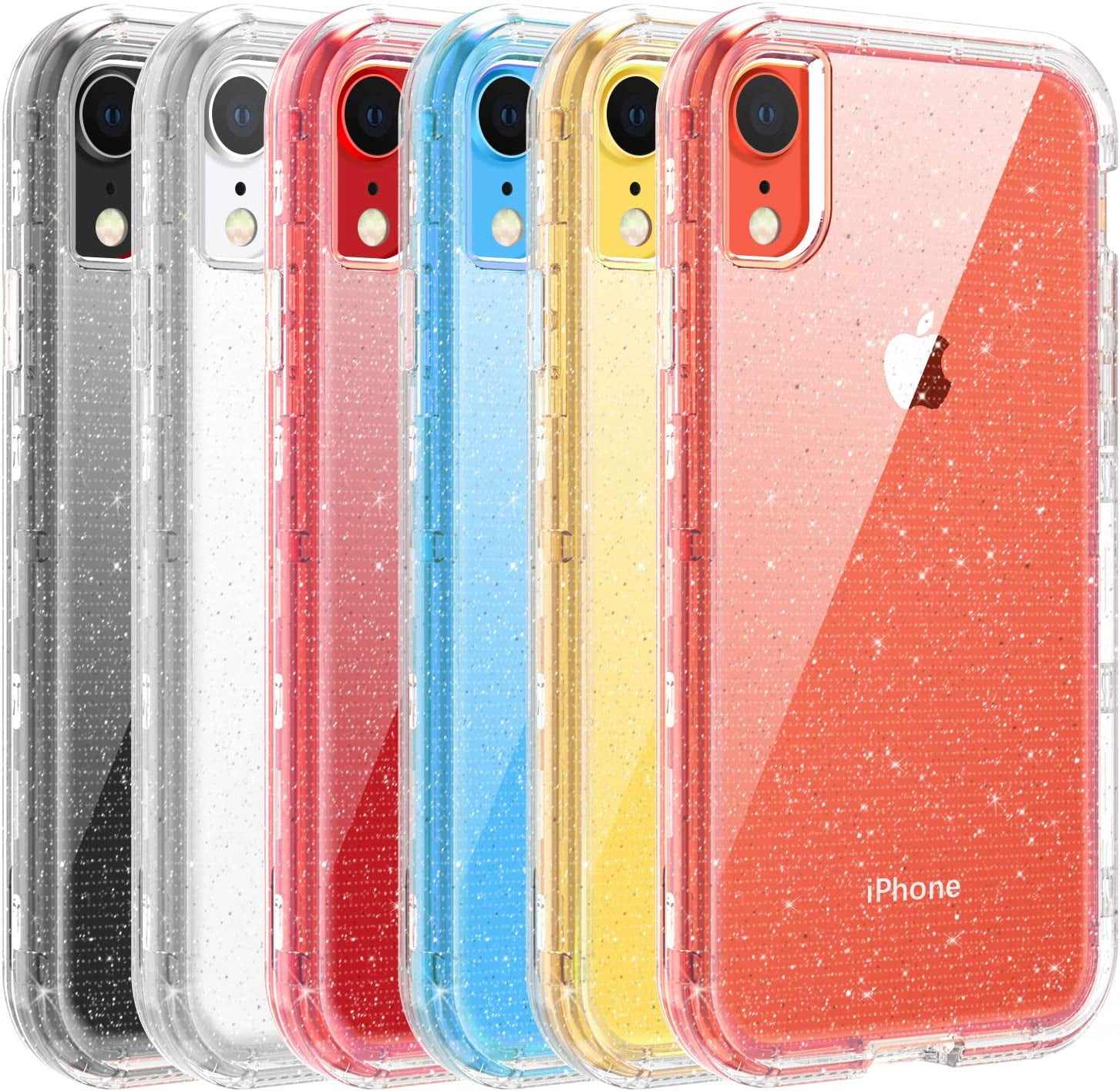 ULAK iPhone XR Case, Stylish Heavy Duty Hybrid Hard PC Back Cover and Front  Bumper Frame Phone Case for Apple iPhone XR 6.1 inch for Women Men Girls