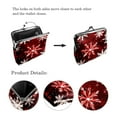 thumbnail image 3 of Snowflake Premium Slim Wallet with Microfiber Material and Zinc Alloy Jaws - 4.3x4.7 inches/11x12 cm Compact Coin Purse for Men and Women, 3 of 7