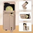 thumbnail image 2 of ELEHOLD for Samsung Galaxy Z Flip 6 Wallet Case with Strap, PU Leather RFID Blocking Card Holder Wristlet Crossbody Finger Stand Ring Shockproof Case for Samsung Galaxy Z Flip 6,Beige, 2 of 8