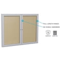 thumbnail image 5 of Ghent's Vinyl 36" x 24" 1 Door Enclosed Bulletin Board in Silver, 5 of 8