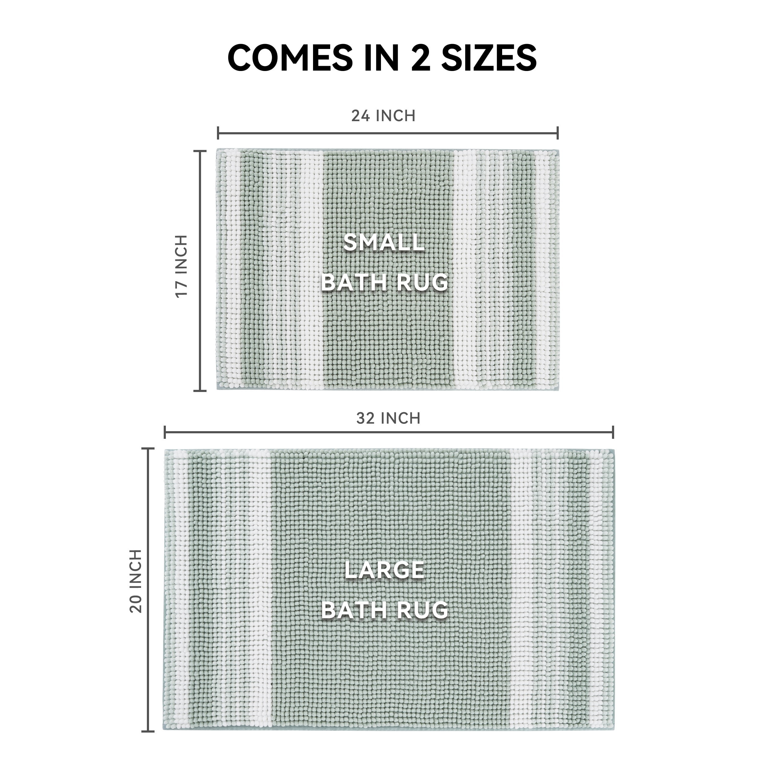 Mainstays Performance Foam Noodle Bath Rug, 20"x32", Soft Sea