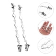 thumbnail image 2 of Shisuyan Scarf Clips Silver Alloy 2Pack 6.1X0.5X0.4In, 2 of 9