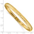thumbnail image 3 of Diamond2Deal 14k Yellow Gold Textured Flexible Bangle Bracelet for Women 7.5", 3 of 5